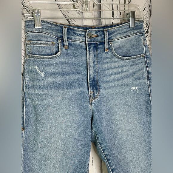 Good American Denim Bermuda Shorts Cut-Offs 4/27 - Picture 2 of 8